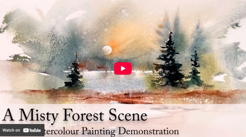 A Misty Forest Scene - Loose Watercolour Demonstration - Spontaneous Painting - Watercolour Textures.mp4